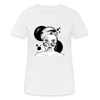 Kükenmädchen - Frauen T-Shirt atmungsaktiv - Weiß - Vorne - AI Model Female 172 dark (172cm)