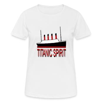 GROSSER TITANISCHER GEIST - Frauen T-Shirt atmungsaktiv - Weiß - Vorne - AI Model Female 172 dark (172cm)
