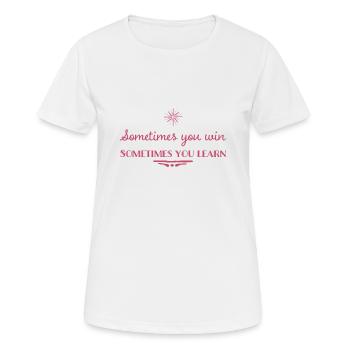 Lektion fürs Leben - Frauen T-Shirt atmungsaktiv - Weiß - Vorne - AI Model Female 172 dark (172cm)