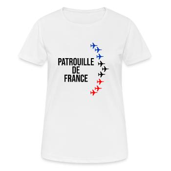Patrouille de France Meeting Luftwaffe Luftwaffe - Frauen T-Shirt atmungsaktiv - Weiß - Vorne - AI Model Female 172 dark (172cm)