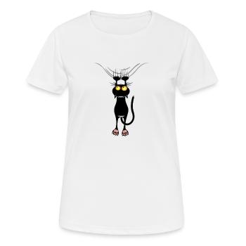 cat scratch - Frauen T-Shirt atmungsaktiv - Weiß - Vorne - AI Model Female 172 dark (172cm)