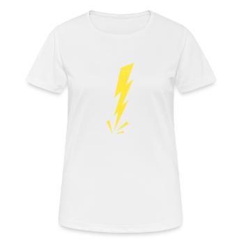 Blitz-Donner Blitz Wütende Warnung Geschenkidee - Frauen T-Shirt atmungsaktiv - Weiß - Vorne - AI Model Female 172 dark (172cm)