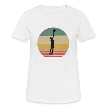 basketball - Women's Breathable T-Shirt - white - Front - AI Model Female 172 dark (172cm)