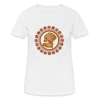 Maya Symbol Maya Kalender Geschenkidee - Frauen T-Shirt atmungsaktiv - Weiß - Vorne - AI Model Female 172 dark (172cm)