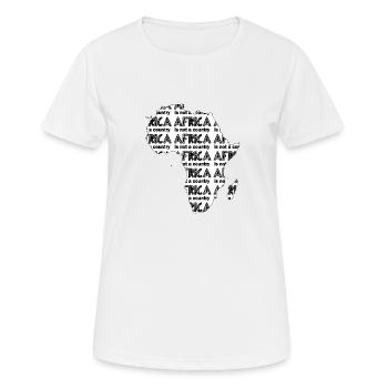 L'Afrique n'est pas un pays - T-shirt respirant Femme - blanc - Devant - AI Model Female 172 dark (172cm)