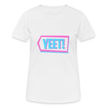 Yeet - Néon - T-shirt respirant Femme - blanc - Devant - AI Model Female 172 dark (172cm)