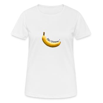 alles banane - Frauen T-Shirt atmungsaktiv - Weiß - Vorne - AI Model Female 172 dark (172cm)