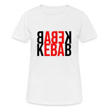 Kebab fast food - Frauen T-Shirt atmungsaktiv - Weiß - Vorne - AI Model Female 172 dark (172cm)
