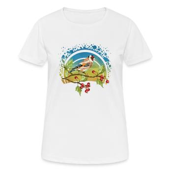 Colorful bird - Women's Breathable T-Shirt - white - Front - AI Model Female 172 dark (172cm)