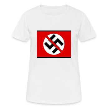 Aucun symbole de croix gammée - T-shirt respirant Femme - blanc - Devant - AI Model Female 172 dark (172cm)