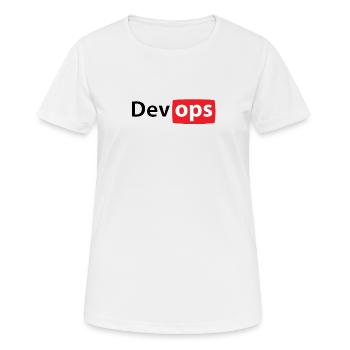 devopstube - T-shirt respirant Femme - blanc - Devant - AI Model Female 172 dark (172cm)