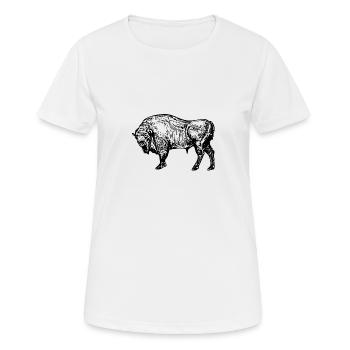 buffle - T-shirt respirant Femme - blanc - Devant - AI Model Female 172 dark (172cm)