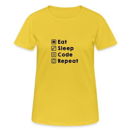 Eat Sleep Code Repeat - Women's Breathable T-Shirt