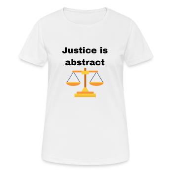 JUSTICE IS ABSTRACT - Women's Breathable T-Shirt - white - Front - AI Model Female 172 dark (172cm)