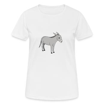 Donkey *** blank - Women's Breathable T-Shirt - white - Front - AI Model Female 172 dark (172cm)