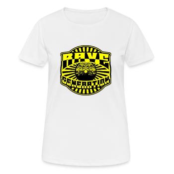 Rave Generation - Frauen T-Shirt atmungsaktiv - Weiß - Vorne - AI Model Female 172 dark (172cm)