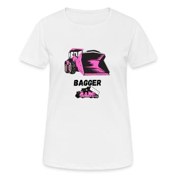 Bagger Babe - Frauen T-Shirt atmungsaktiv - Weiß - Vorne - AI Model Female 172 dark (172cm)