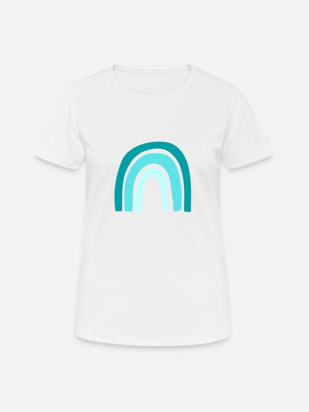 Turquoise rainbow - Women's Breathable T-Shirt - white