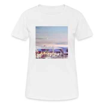 Bar de plage en Toscane - T-shirt respirant Femme - blanc - Devant - AI Model Female 172 dark (172cm)