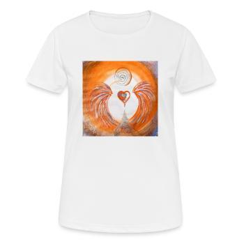 Gel de cœur Résolution des défis cardiaques - T-shirt respirant Femme - blanc - Devant - AI Model Female 172 dark (172cm)