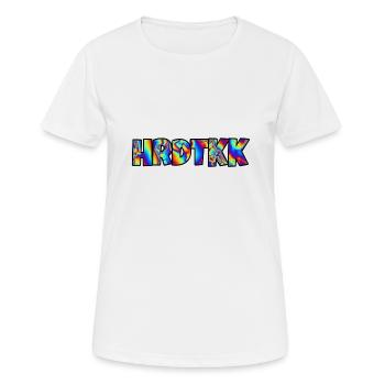 Trippy Hardtekk - Frauen T-Shirt atmungsaktiv - Weiß - Vorne - AI Model Female 172 dark (172cm)