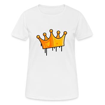 symbole de la couronne - T-shirt respirant Femme - blanc - Devant - AI Model Female 172 dark (172cm)
