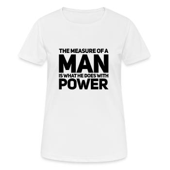 Mesure d’un homme - T-shirt respirant Femme - blanc - Devant - AI Model Female 172 dark (172cm)