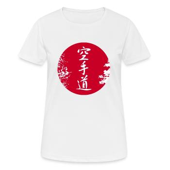 Karate-Do Au fRed Dot Blanc - T-shirt respirant Femme - blanc - Devant - AI Model Female 172 dark (172cm)