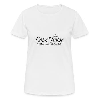 Cape Town - Frauen T-Shirt atmungsaktiv - Weiß - Vorne - AI Model Female 172 dark (172cm)
