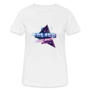 Les années 80 sont de retour - T-shirt respirant Femme - blanc - Devant - AI Model Female 172 dark (172cm)