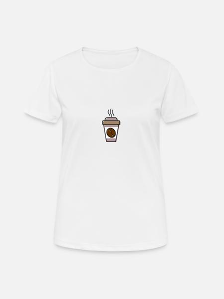 Coffee - Women's Breathable T-Shirt - white