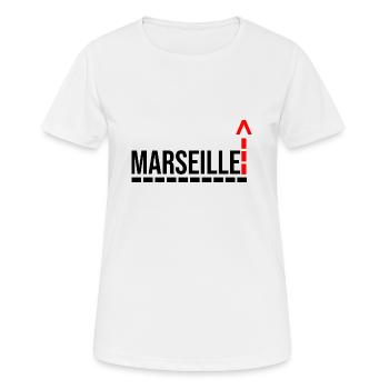 Marseille Stadt Französisch Provence - Frauen T-Shirt atmungsaktiv - Weiß - Vorne - AI Model Female 172 dark (172cm)