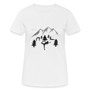 Shiva avec 3 yoginis - T-shirt respirant Femme - blanc - Devant - AI Model Female 172 dark (172cm)