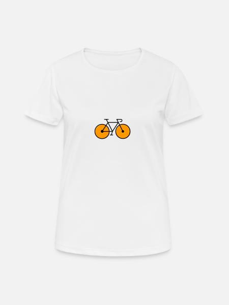 orange racing bike - Women's Breathable T-Shirt - white