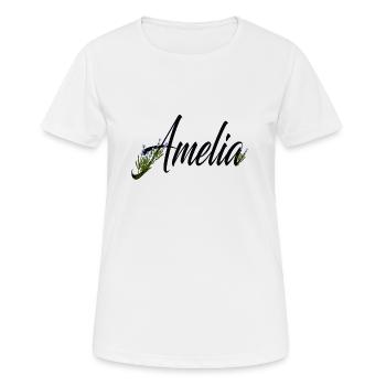 Amelia - Frauen T-Shirt atmungsaktiv - Weiß - Vorne - AI Model Female 172 dark (172cm)