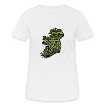 Irlande - T-shirt respirant Femme - blanc - Devant - AI Model Female 172 dark (172cm)