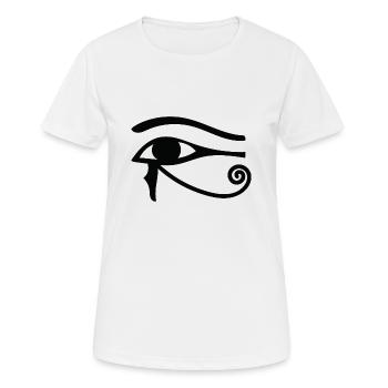 Auge des Horus - Frauen T-Shirt atmungsaktiv - Weiß - Vorne - AI Model Female 172 dark (172cm)