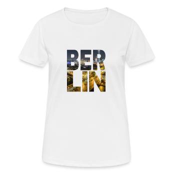 Berlin dans la nuit - T-shirt respirant Femme - blanc - Devant - AI Model Female 172 dark (172cm)