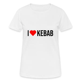 Ich mag Kebab - Frauen T-Shirt atmungsaktiv - Weiß - Vorne - AI Model Female 172 dark (172cm)
