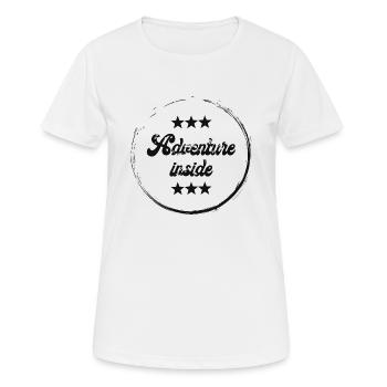 Aventure aventure inside comme l’inscription Grunge - T-shirt respirant Femme - blanc - Devant - AI Model Female 172 dark (172cm)