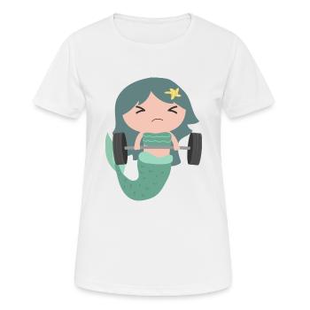 Sirène - T-shirt respirant Femme - blanc - Devant - AI Model Female 172 dark (172cm)