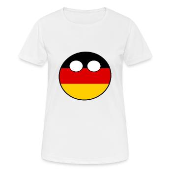 Countryball Pays Patrie Allemagne - T-shirt respirant Femme - blanc - Devant - AI Model Female 172 dark (172cm)