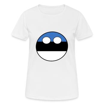 Countryball pays Patrie Estonie - T-shirt respirant Femme - blanc - Devant - AI Model Female 172 dark (172cm)