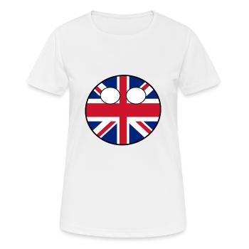 Countryball pays Patrie Angleterre - T-shirt respirant Femme - blanc - Devant - AI Model Female 172 dark (172cm)