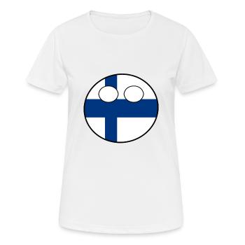 Countryball pays Patrie Finlande - T-shirt respirant Femme - blanc - Devant - AI Model Female 172 dark (172cm)