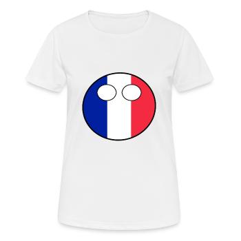 Countryball pays Patrie France - T-shirt respirant Femme - blanc - Devant - AI Model Female 172 dark (172cm)