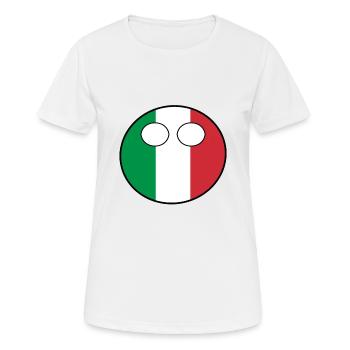 Countryball pays Patrie Italie - T-shirt respirant Femme - blanc - Devant - AI Model Female 172 dark (172cm)