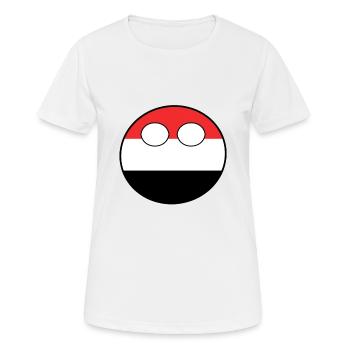 Countryball pays Patrie Yémen - T-shirt respirant Femme - blanc - Devant - AI Model Female 172 dark (172cm)