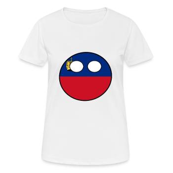 Countryball Pays Patrie Liechtenstein - T-shirt respirant Femme - blanc - Devant - AI Model Female 172 dark (172cm)