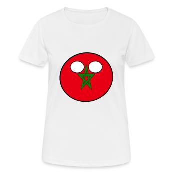 Countryball pays Patrie Maroc - T-shirt respirant Femme - blanc - Devant - AI Model Female 172 dark (172cm)